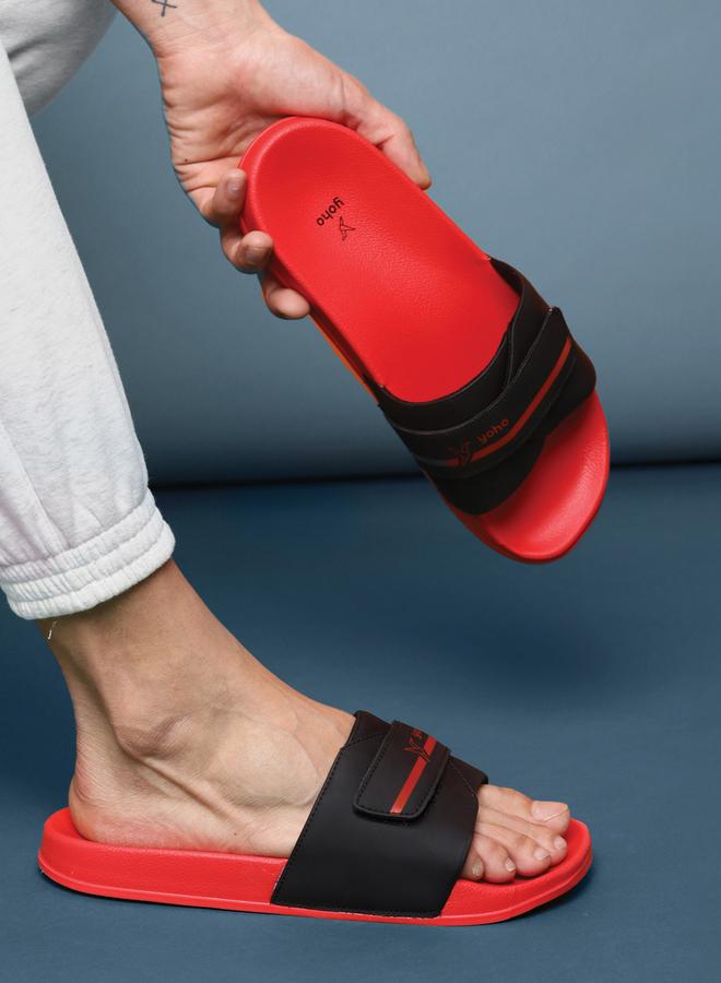 YOHO Men Red Drystep Slides - Image 1